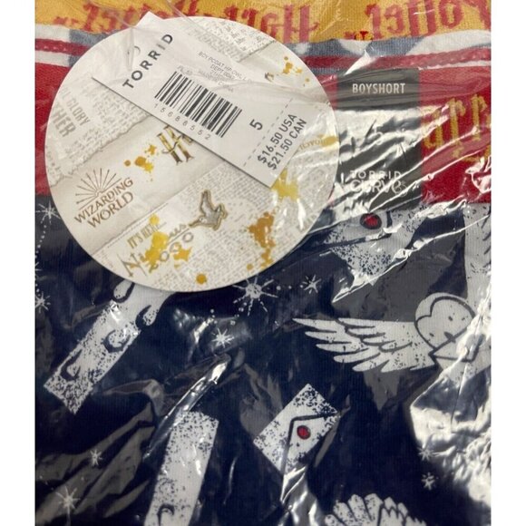 Harry Potter + 5 Owl Post Candle Graphic Name Waistband Cotton Boyshort Panties - Picture 5 of 5